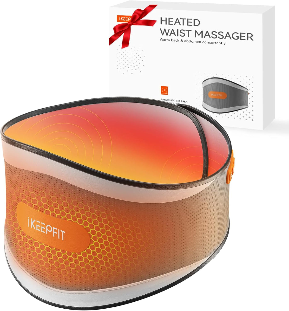 IKEEPFIT MAXwarm 2.0 grey cordless heating pad with gift box