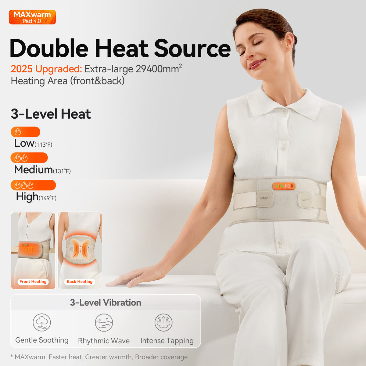 IKEEPFIT MAXwarm 4.0 Cordless Heating Pad
