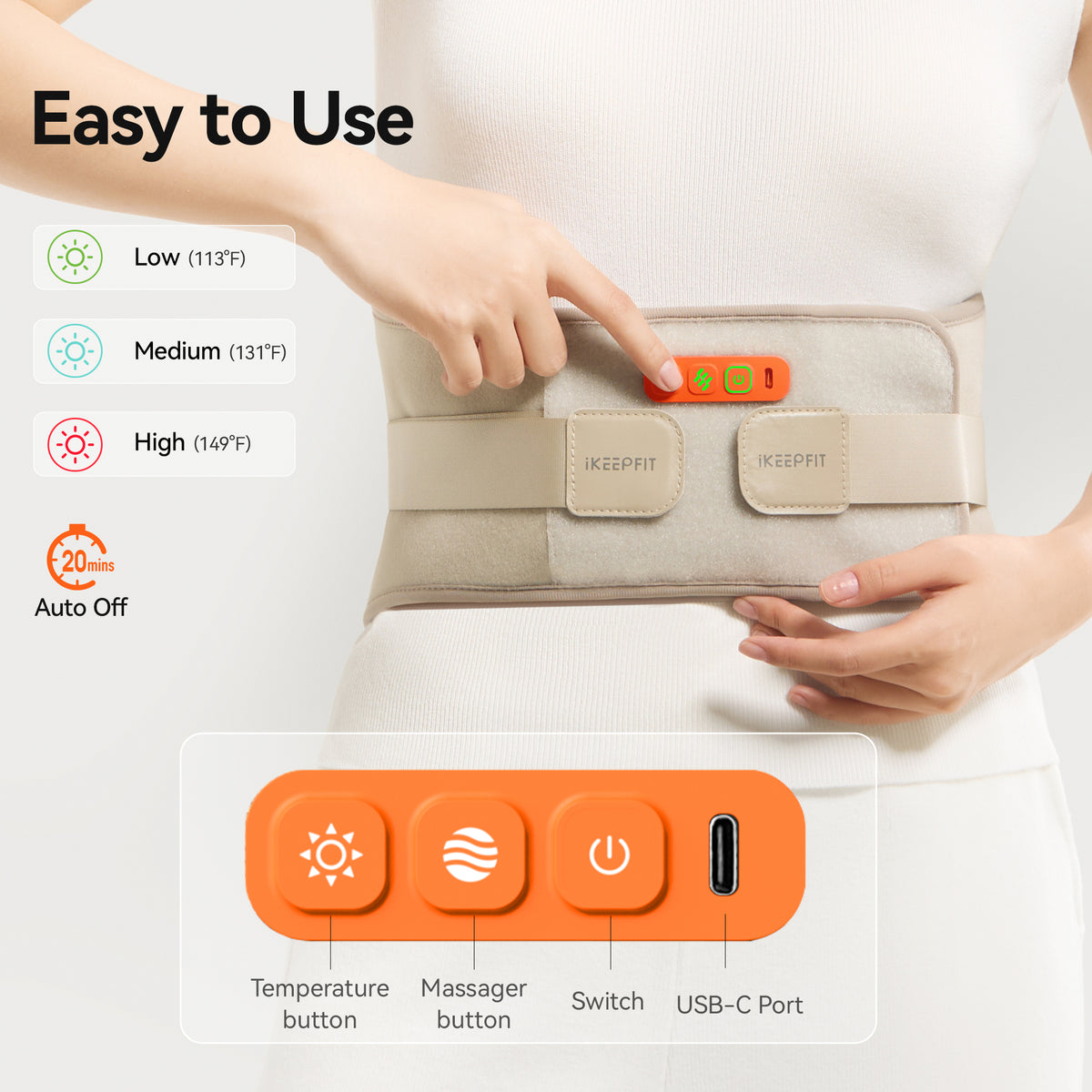 IKEEPFIT MAXwarm 4.0 Cordless Heating Pad