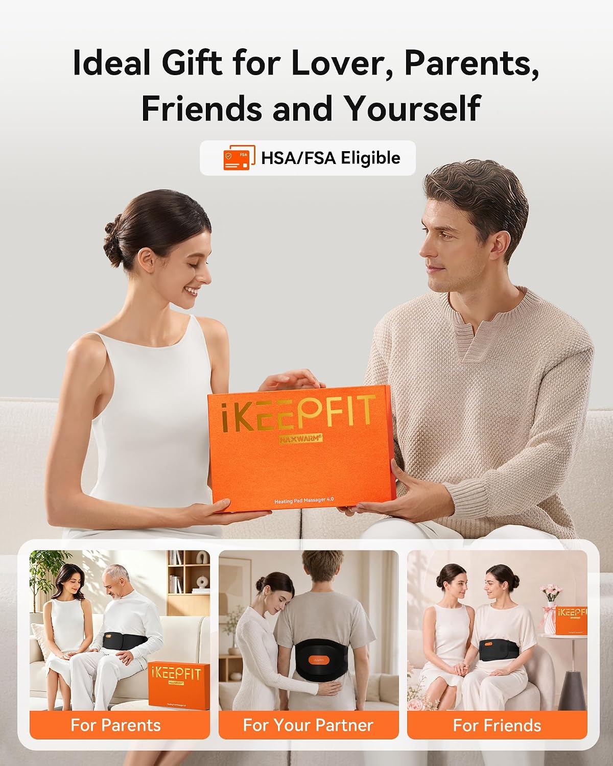 IKEEPFIT MAXwarm 3.0 new black gift-ready heating pad