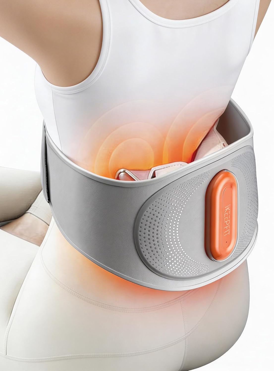 IKEEPFIT MAXwarm 5.0 grey cordless back massager and heating belt
